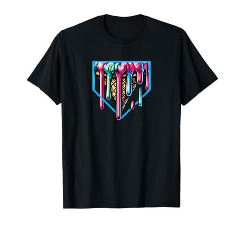 Home Plate Drip - Ice Cream Softball & Baseball T-Shirt | Amazon (US)