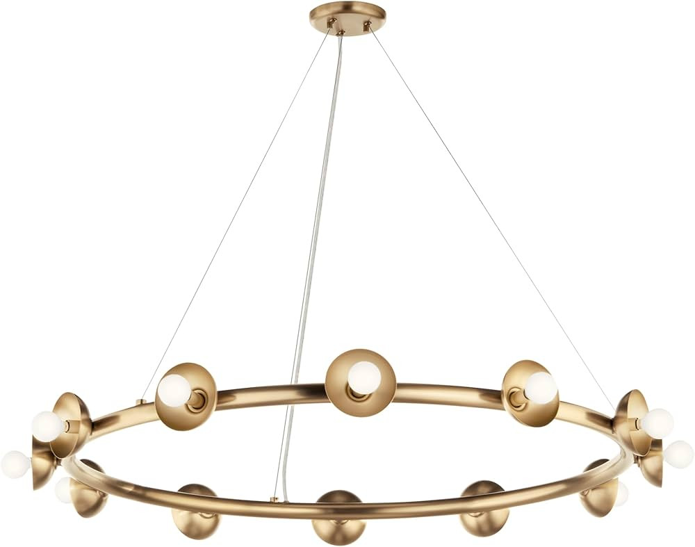 KICHLER Palta 12-Light Chandelier, Modern Light in Champagne Bronze, Sloped Ceiling Compatible, f... | Amazon (US)