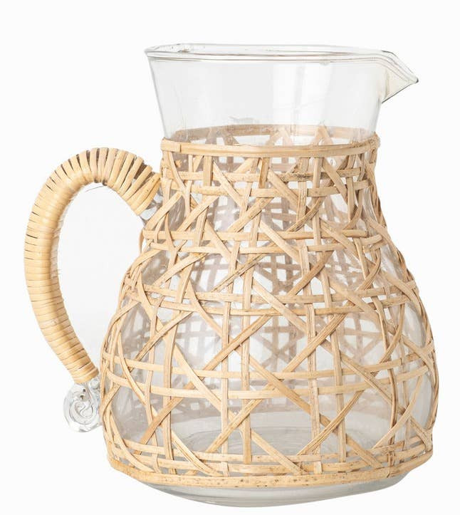 Cane Wicker Pitcher | Teggy French