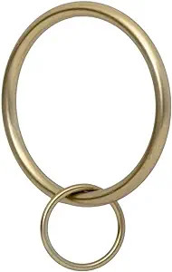 Ivilon Drapery Eyelet Curtain Rings - 2" Ring Loop for Hook Pins, Set of 14 - Warm Gold | Amazon (US)
