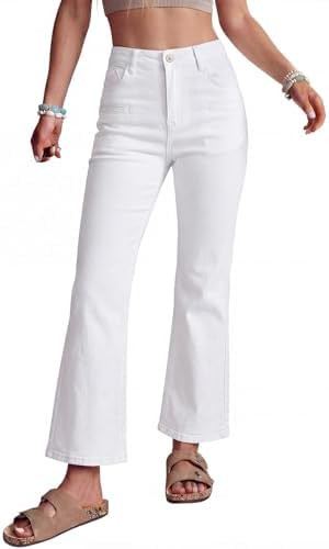 Astylish Jeans for Women Trendy Wide Leg High Waisted Ankle Bootcut Jeans Stretchy Straight Leg F... | Amazon (US)