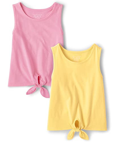 The Children's Place,And Toddler Girls Sleeveless Tie Front Tank Top,Baby-Girls,Bright Pink,12-18 Months | Amazon (US)