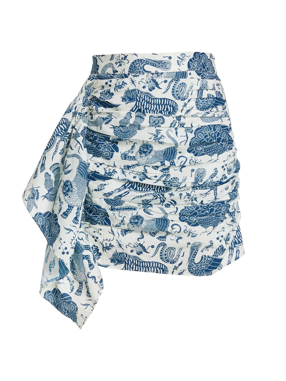 Women's Hannah Printed Drape Mini Skirt - Sariska Safari - Size Large | Saks Fifth Avenue