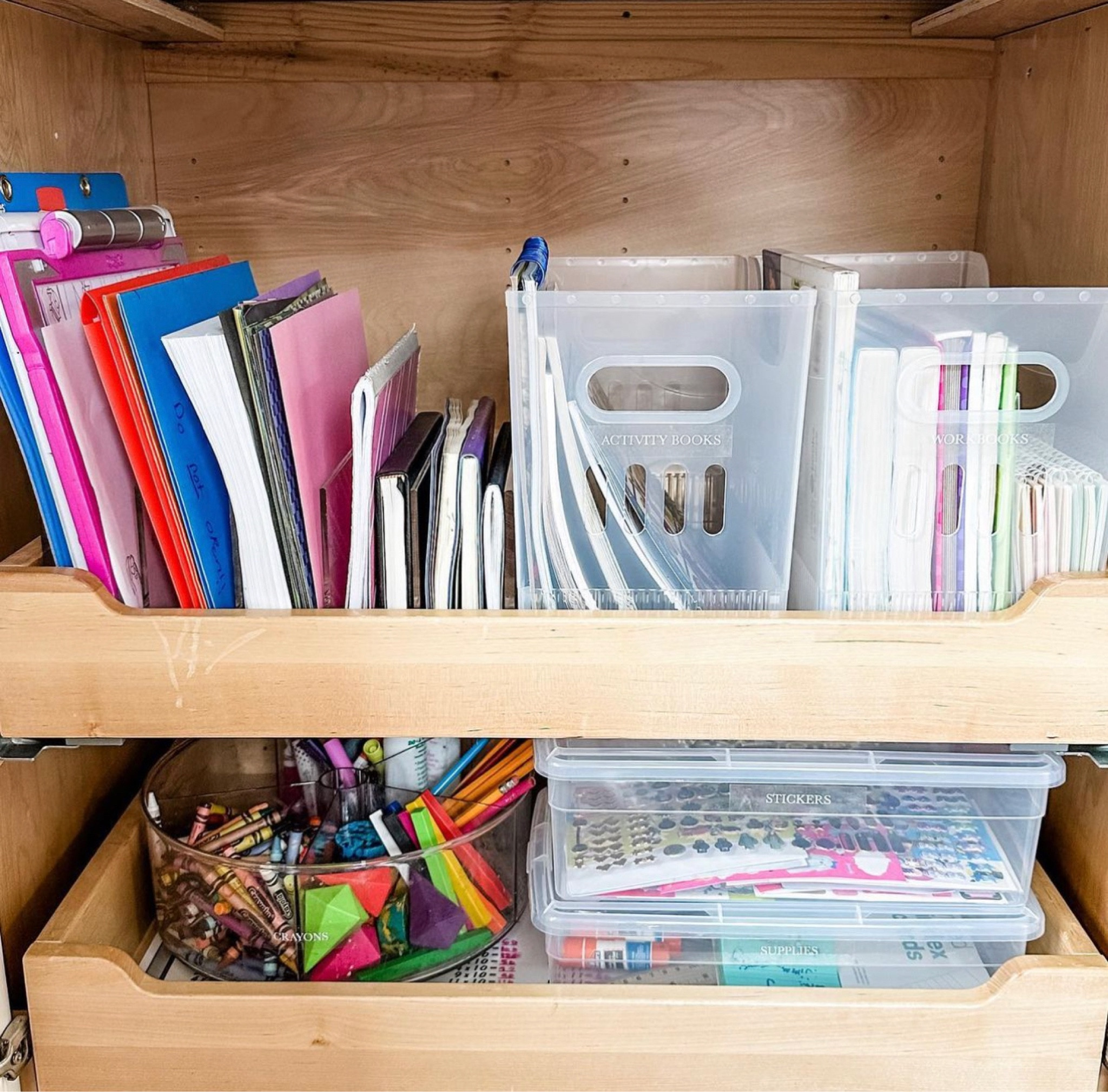 Kid’s Supply Zone

#crafts #kids #homeorganization #thecontainerstore #momease #bins #container #markers #notebooks #folders #kitchen #cabinet

#LTKhome #LTKunder50 #LTKkids