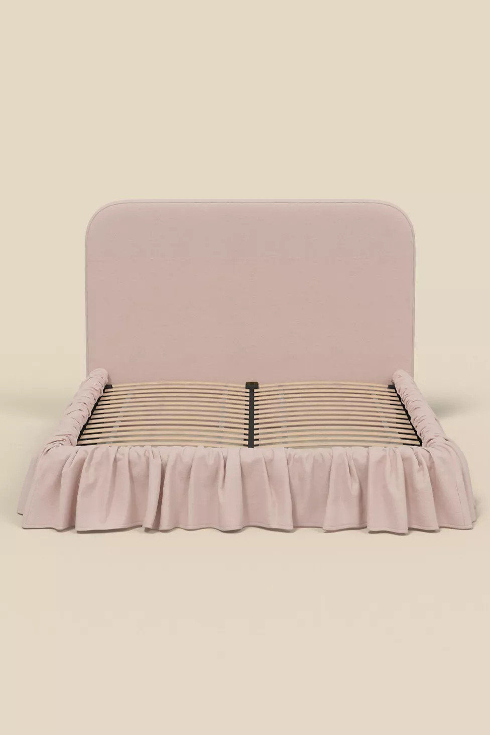 Mina Ruffle Upholstered Platform Bed | Urban Outfitters (US and RoW)