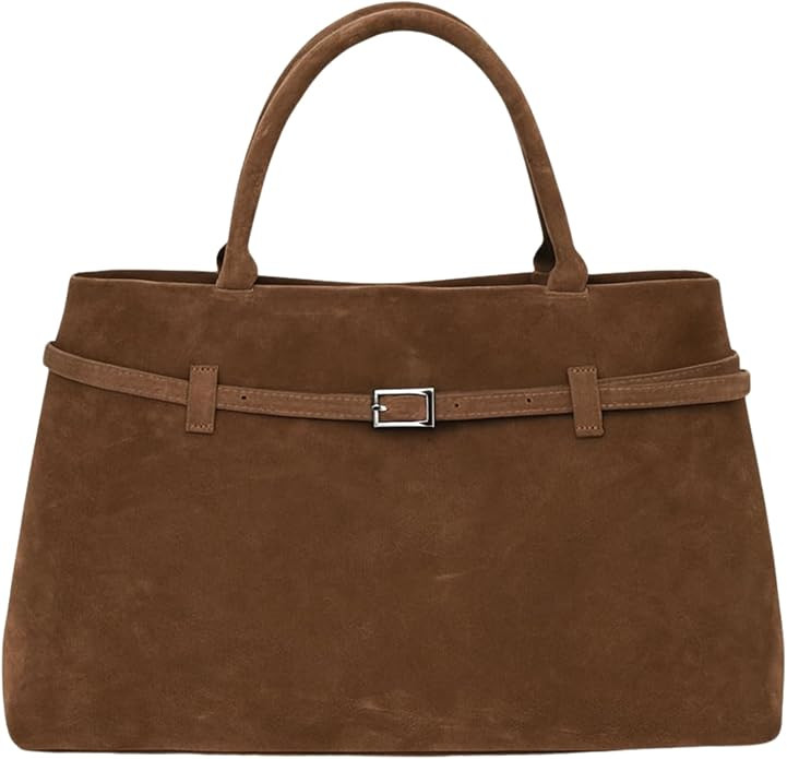 Base'ic Suede Tote Bag for Women – Slouchy Faux Suede Shoulder Purse, Large Capacity Fashion Ha... | Amazon (US)