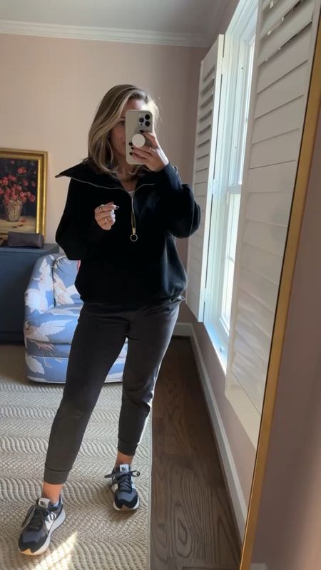 My pullover is a small from Amazon with gold hardware (love that!), and my joggers are the Vuori Performance joggers. They are great for petite peeps! My shoes are the New Balance 237 sneakers. 

I also linked my number one favorite pair of joggers from Athleta

#LTKbump #LTKfindsunder100
