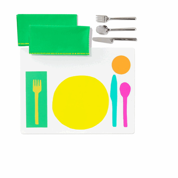 Kid's Montessori Placemat & Utensils | Lovevery | LOVEVERY