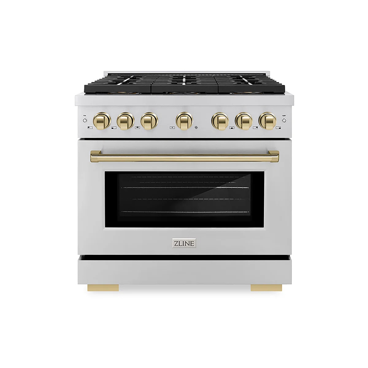 ZLINE Autograph 36 in. Paramount Gas Range with 6 Burner DuoPro Cooktop & Polished Gold Accents P... | Wayfair North America