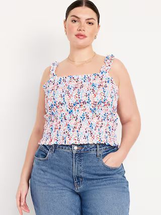 Fitted Smocked Tank Top | Old Navy (US)