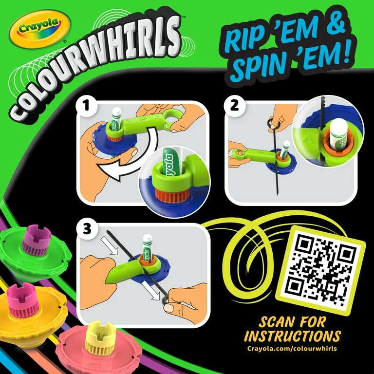 Crayola Colourwhirls, 1 Ct Neon, Spin Art Toy with Washable Marker, Easter Toys, Easter Basket Es... | Walmart (US)