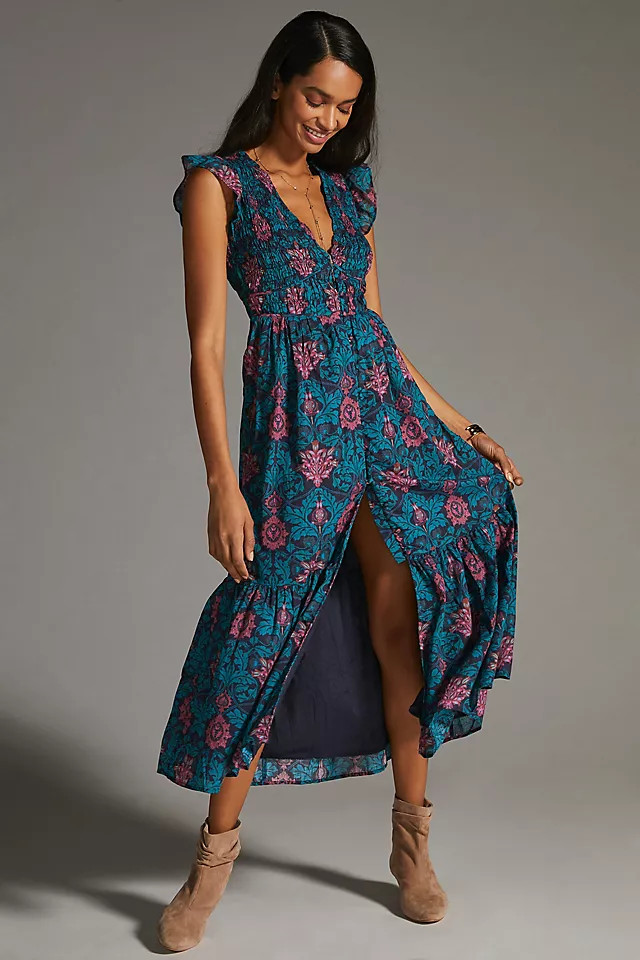 By Anthropologie The Peregrine Midi Dress | Anthropologie (US)