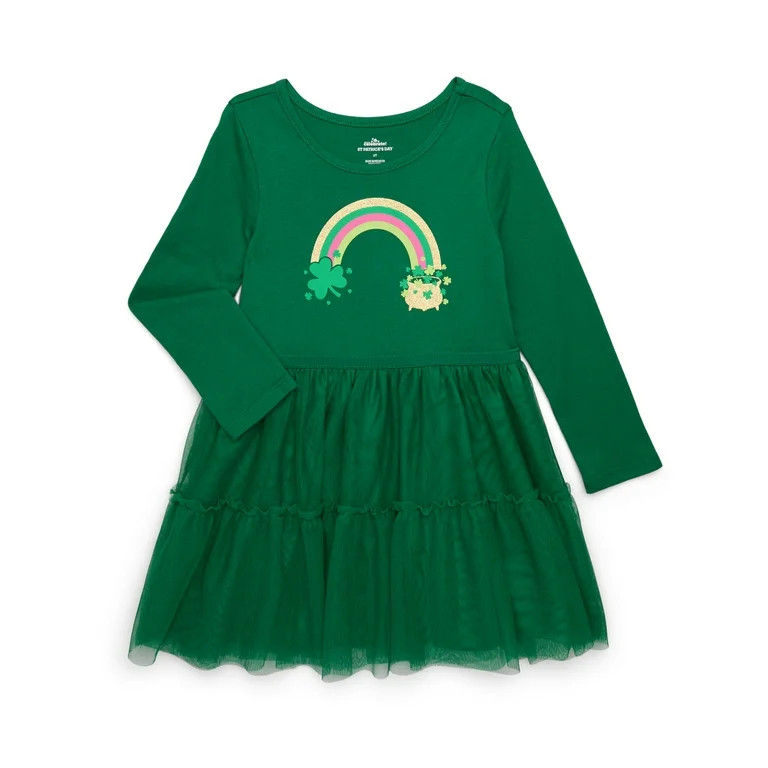 Way To Celebrate Toddler Girl St. Patrick's Day Tutu Dress, Sizes 18M-5T | Walmart (US)