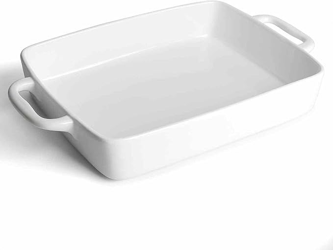 Baking Pan Rectangular, Oven Dish Baking Tray, Heavy Duty Ceramic Pans for Cake, Lasagna, Banquet... | Amazon (US)