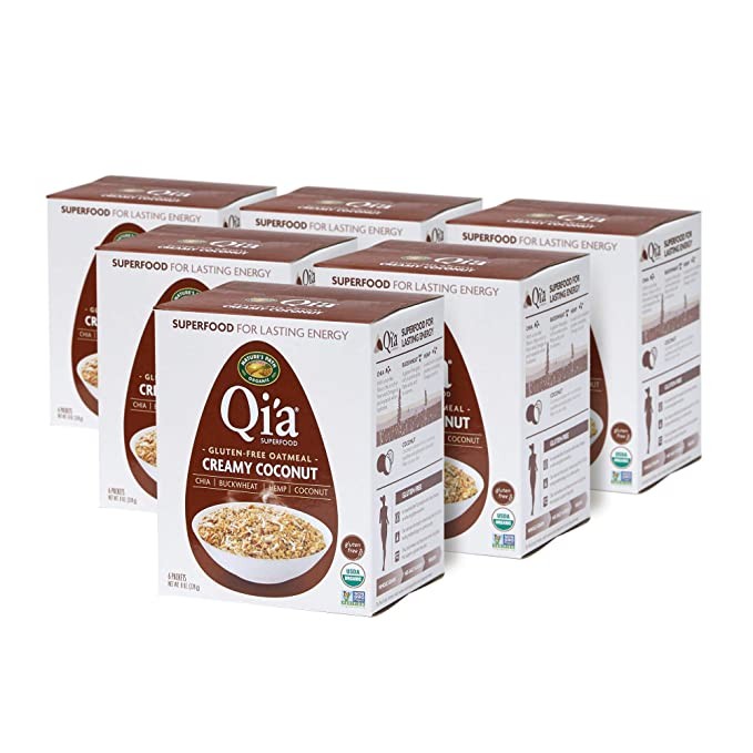 Nature's Path Qi'a Superfood Organic Gluten Free Oatmeal, Creamy Coconut, 8 Oz Box (Pack of 6) | Amazon (US)