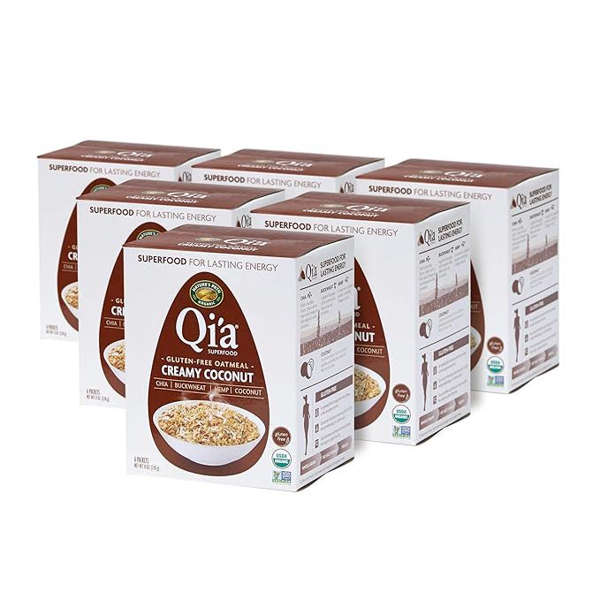 Nature's Path Qi'a Superfood Organic Gluten Free Oatmeal, Creamy Coconut, 8 Oz Box (Pack of 6) | Amazon (US)