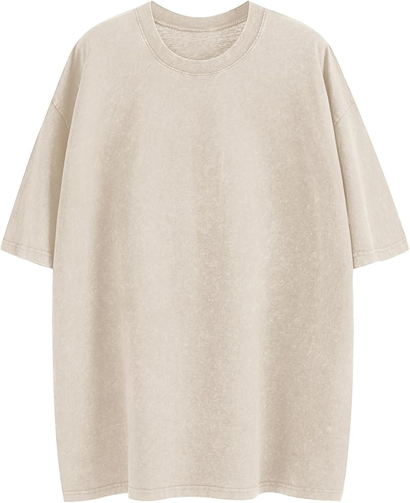 Oversized T Shirts for Women Vintage Acid Wash Basic Tees Loose Fit Baggy Shirts Workout Cotton T... | Amazon (US)