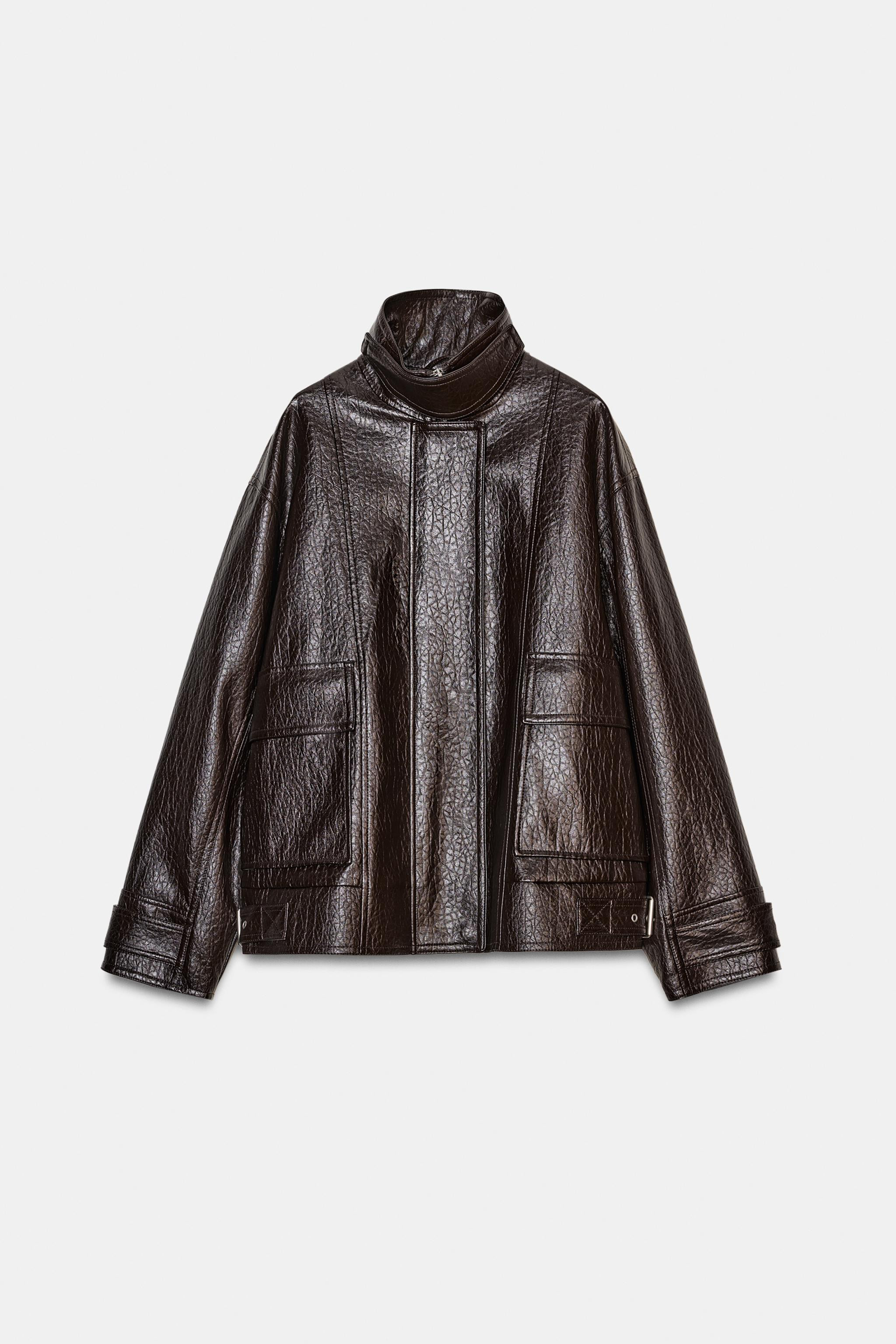 FAUX LEATHER JACKET ZW COLLECTION | Zara AU