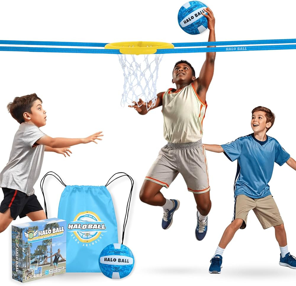 HALO BALL Portable Basketball Hoop with Adjustable Height - Play Floating Outdoor Yard Game at Be... | Amazon (US)