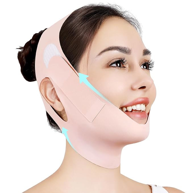Chin Strap for Sleeping,Adjustable Chin Strap,Jaw Strap,Jawline Shaper,V Line Lifting Mask,Pink,M | Amazon (US)