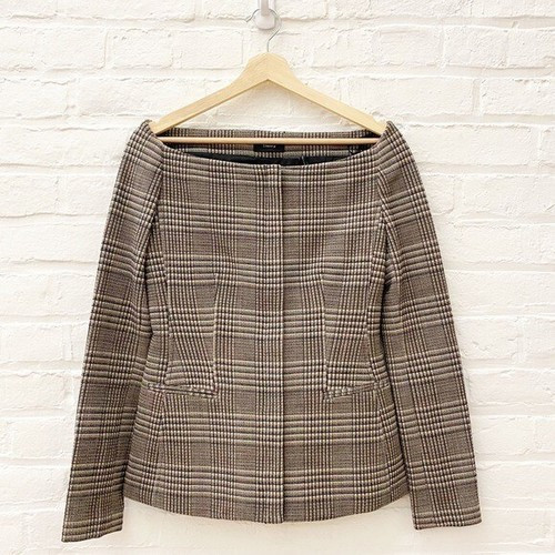 Theory || Hadfield Off Shoulder Jacket Zip Front Jacket Duchess Megan Markle 6 | eBay US