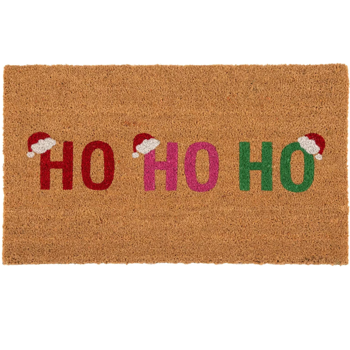 Shiraleah "HO HO HO" Santa Hat Holiday Doormat | Target