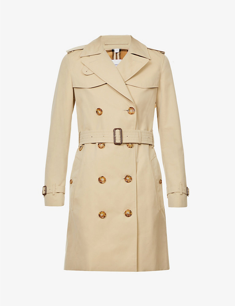 BURBERRY Islington short belted cotton trench coat | Selfridges