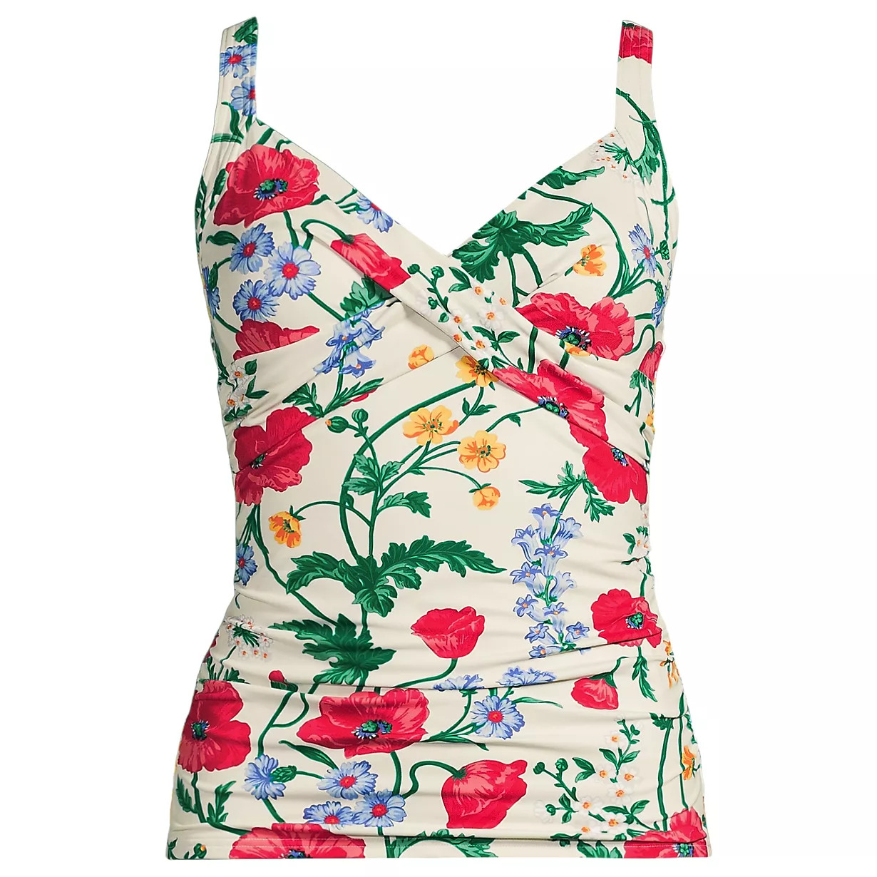 Women's Sweetheart Wrap Underwire Tankini Top | Lands' End (US)