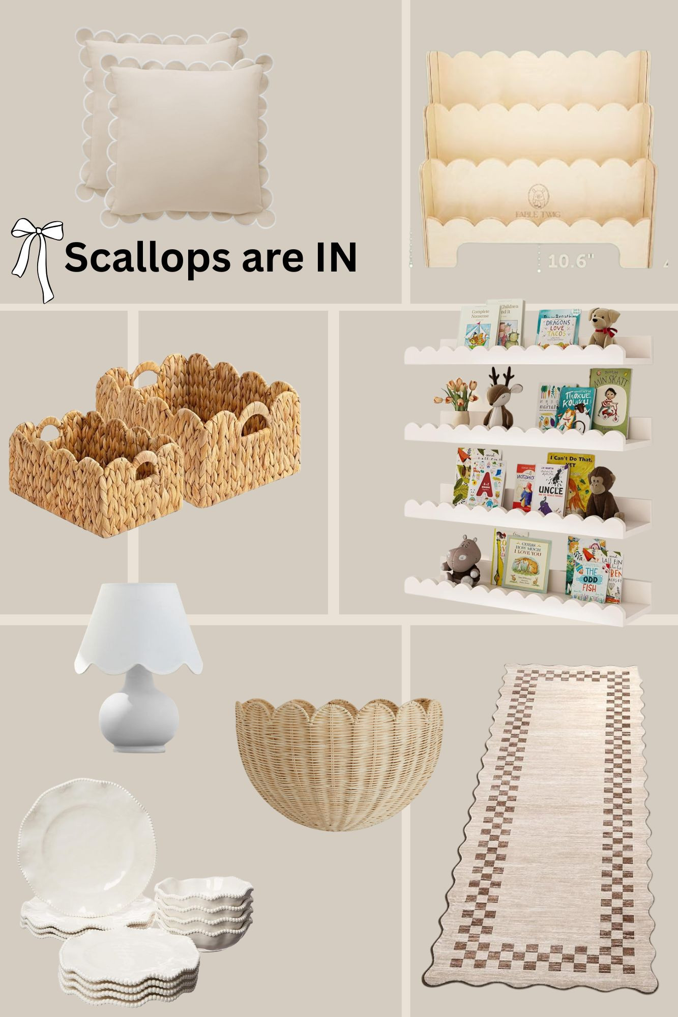 Everything scalloped is IN right now and I am obsessed! Here are some things that have caught my eye lately that I am loving!!  

 #LTKHome #LTKFamily
