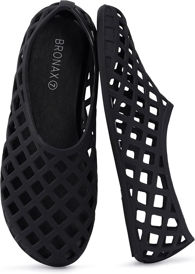 BRONAX Matte Jelly Flats for Women | Hollow Out Breathable Shoes | Slip-Resistant Summer Beach Sa... | Amazon (US)