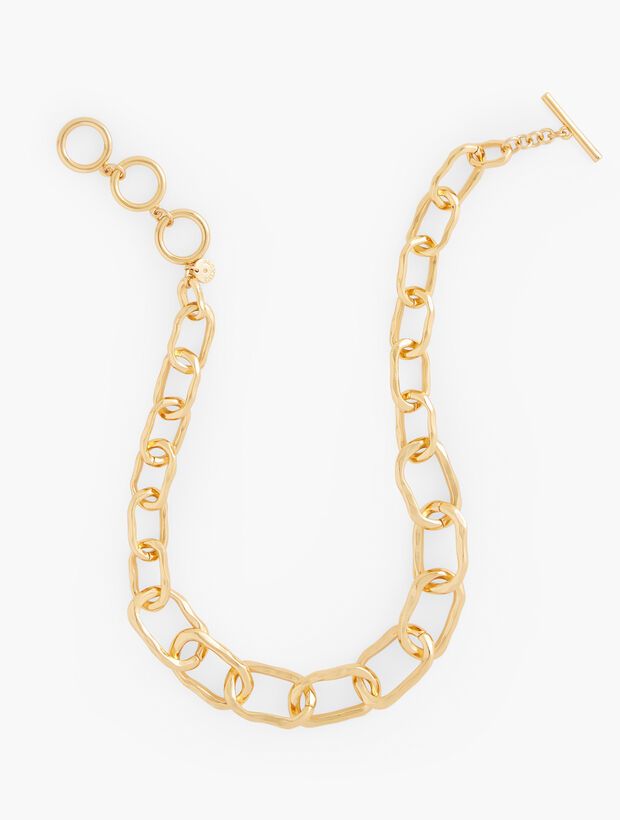 Hammered Link Necklace | Talbots