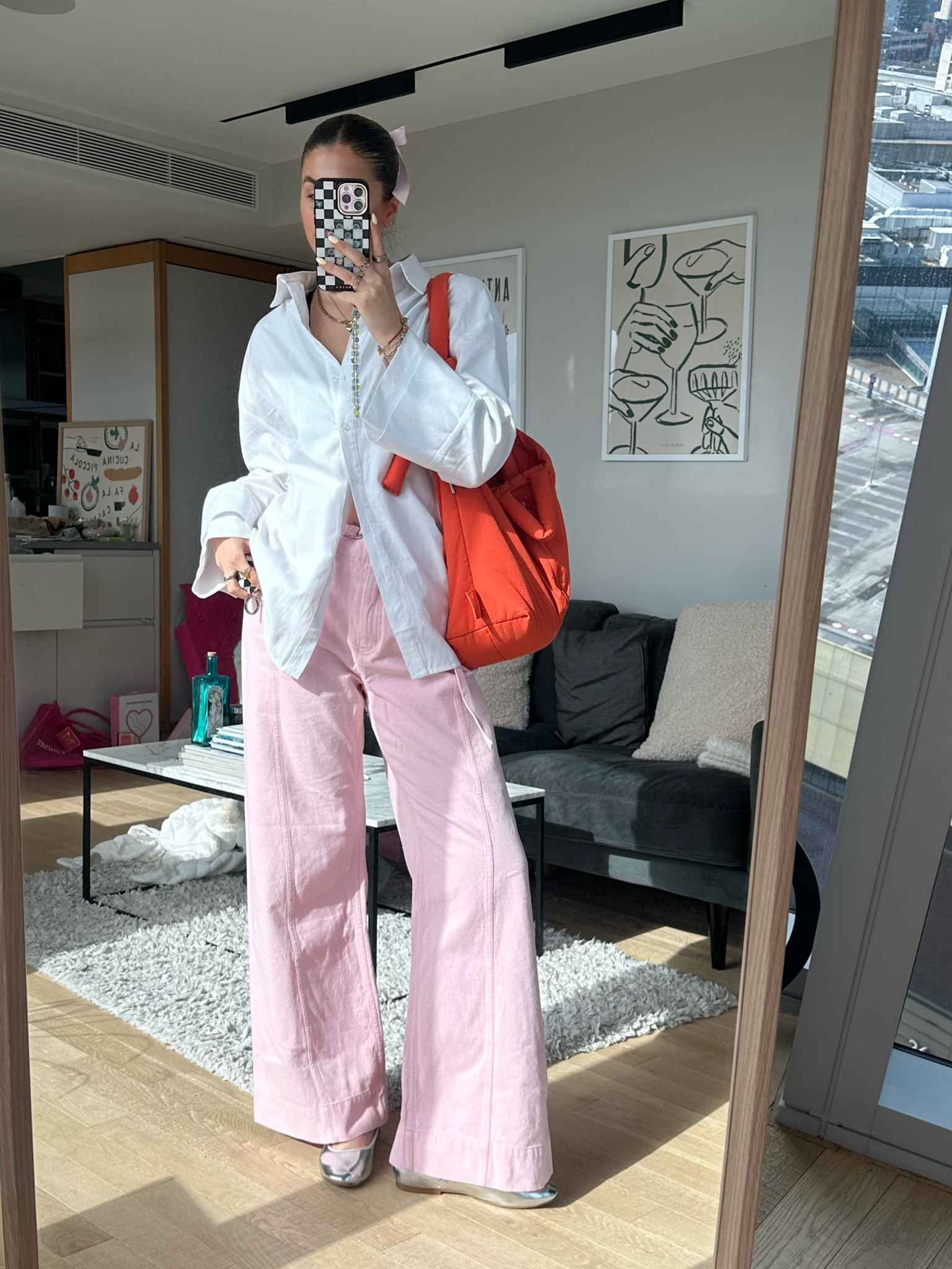 baby pink wide leg straight denim jeans & other stories free people asos Abercrombie mango, white oversized shirt, 4th and reckless basics, wardrobe basics capsule wardrobe, pink scrunchie, hair accessories, bow ribbon, sliver ballet pump Schuh, office, gold jewellery, summer workwear, spring ootd, office wear casual, corporate outfit inspo, Uniqlo

#LTKstyletip #LTKworkwear #LTKsummer