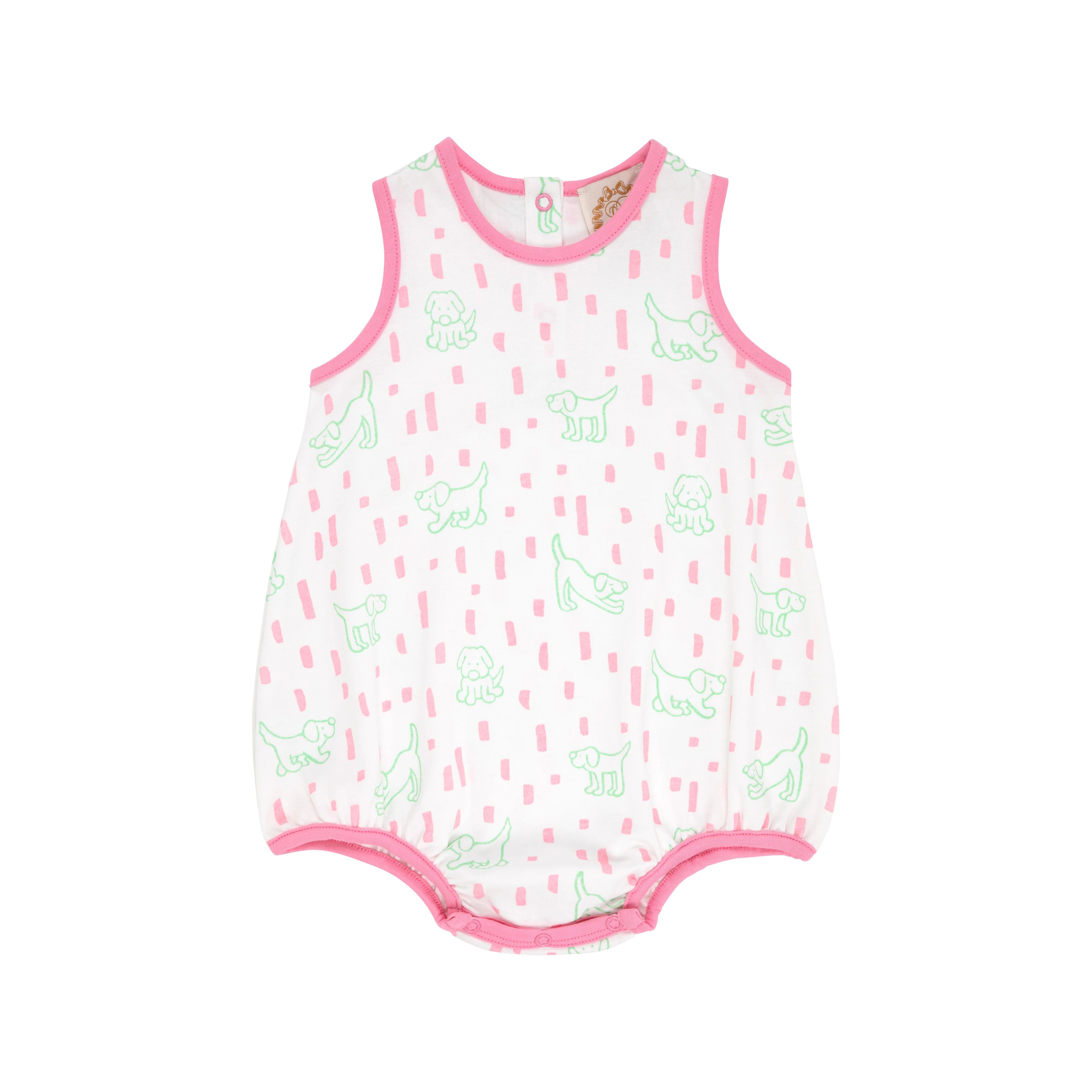 Patton Play Bubble - Puppy Paw-ty with Hamptons Hot Pink | The Beaufort Bonnet Company
