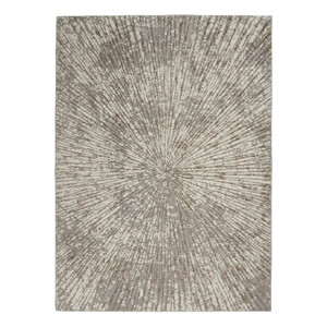 Inspire Me Metallic 72x108" Indoor Polyester Fabric Rug in Gray and Mocha | Homesquare