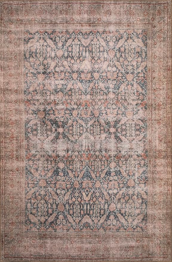 Lana Bohemian Oriental Machine Washable Area Rug - Blue 8'4" x 11'6" | Amazon (US)