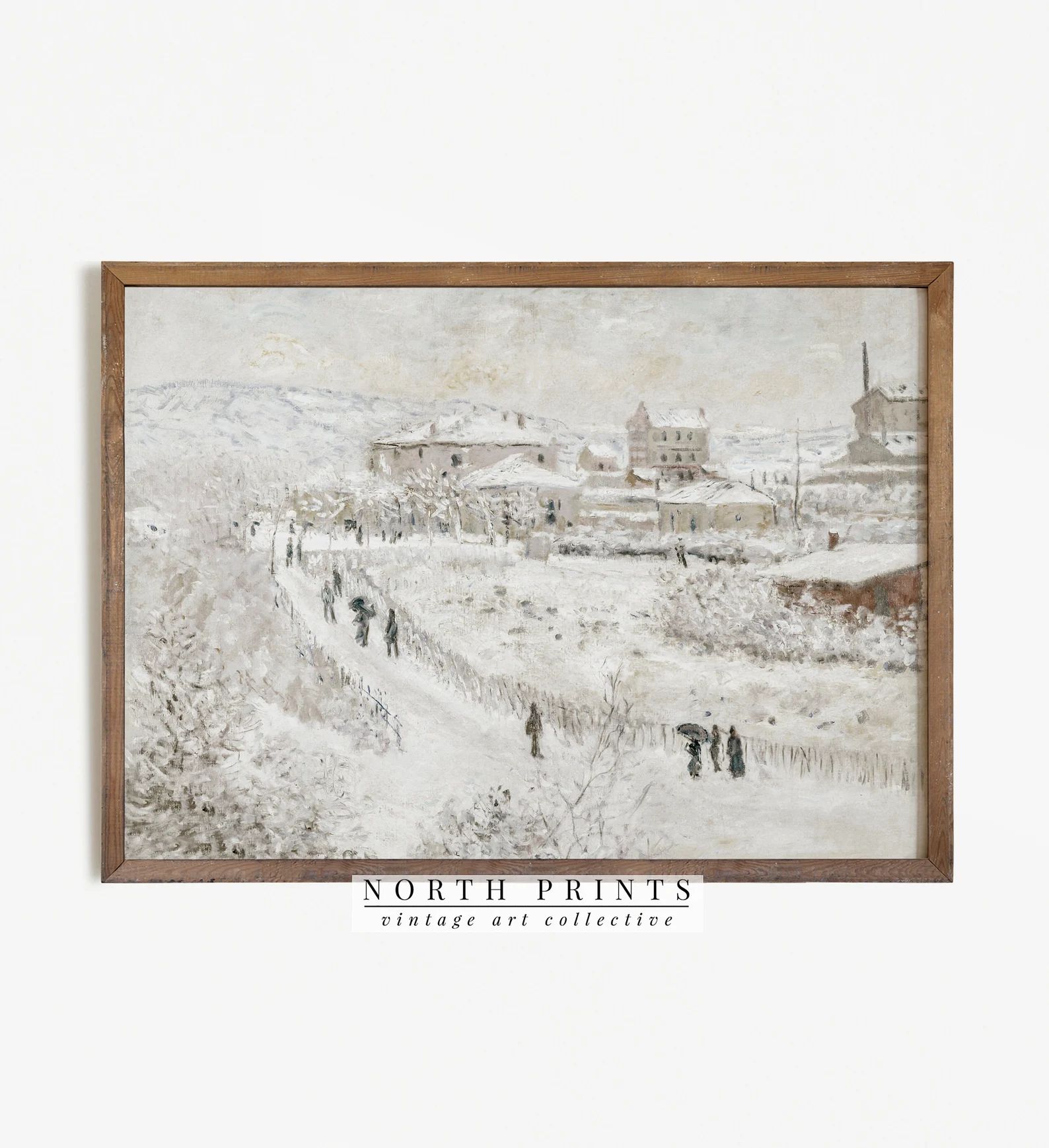 Muted Winter Landscape | Vintage Holiday Wall Print | PRINTABLE Digital Downloadable | 932 | Etsy (US)