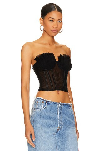 Teddy Corset Top in Black | Revolve Clothing (Global)