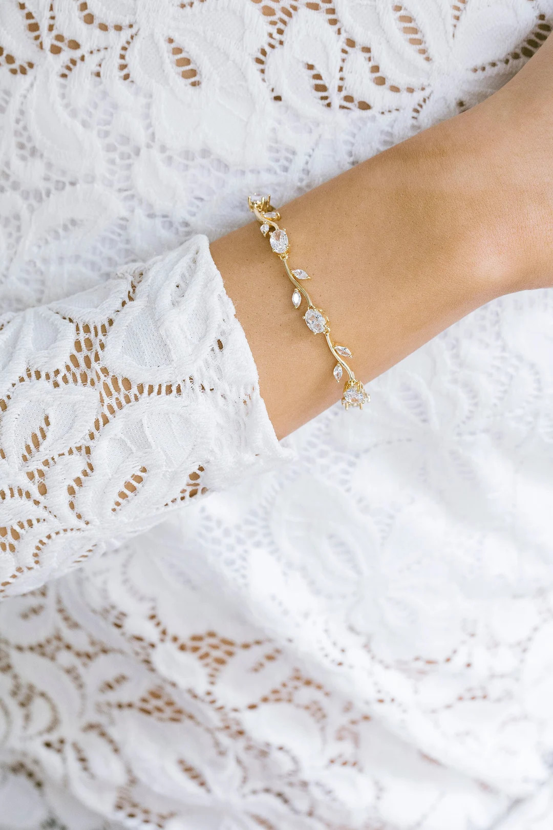 Crystal Rhinestone Wedding Bracelet, Bridal Simple Bracelet, Prom Crystal Bracelet, CZ Diamond Br... | Etsy (US)