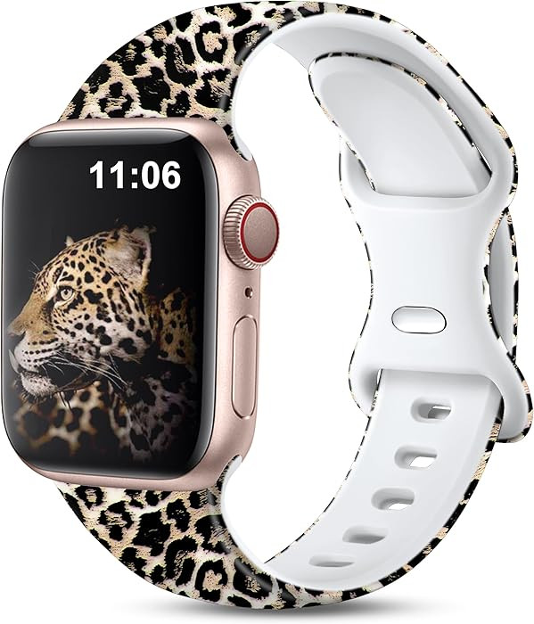 Lerobo Cheetah Band Compatible for Apple Watch Bands 40mm 38mm 41mm 42mm for iWatch Bands SE SE2 ... | Amazon (US)