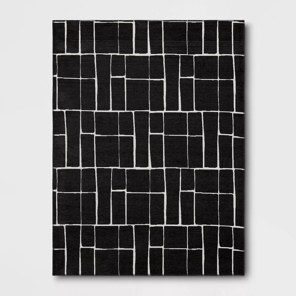 Abstract Lines Outdoor Area Rug Black - Threshold™ | Target