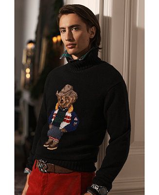 Polo Ralph Lauren Men's Polo Bear Turtleneck Sweater  & Reviews - Sweaters - Men - Macy's | Macys (US)