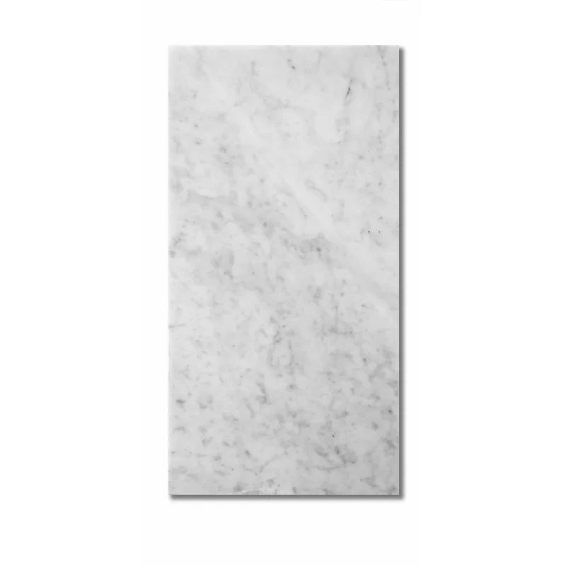 Bianco Carrara 12" x 24" Marble Wall & Floor Tile | Wayfair North America