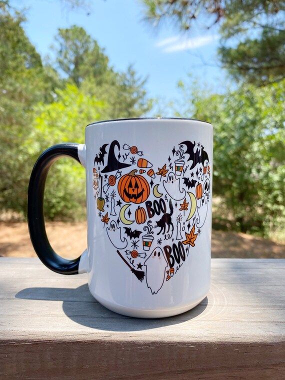 Fall Favorites Mug Fall Lovers Coffee Mug Halloween Doodle - Etsy | Etsy (US)