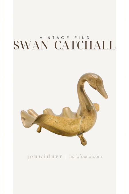 I love adding a touch of interest with a beautiful vintage object like this vintage wavy brass swan dish. Perfect for the kitchen counter or a bathroom counter or tub tray. A catchall like this is functional decor.

#homdecor #anthropologie #ballarddesigns #potterybarn #etsy #arhaus #brass #modernvintage 

#LTKhome #LTKFind #LTKunder50