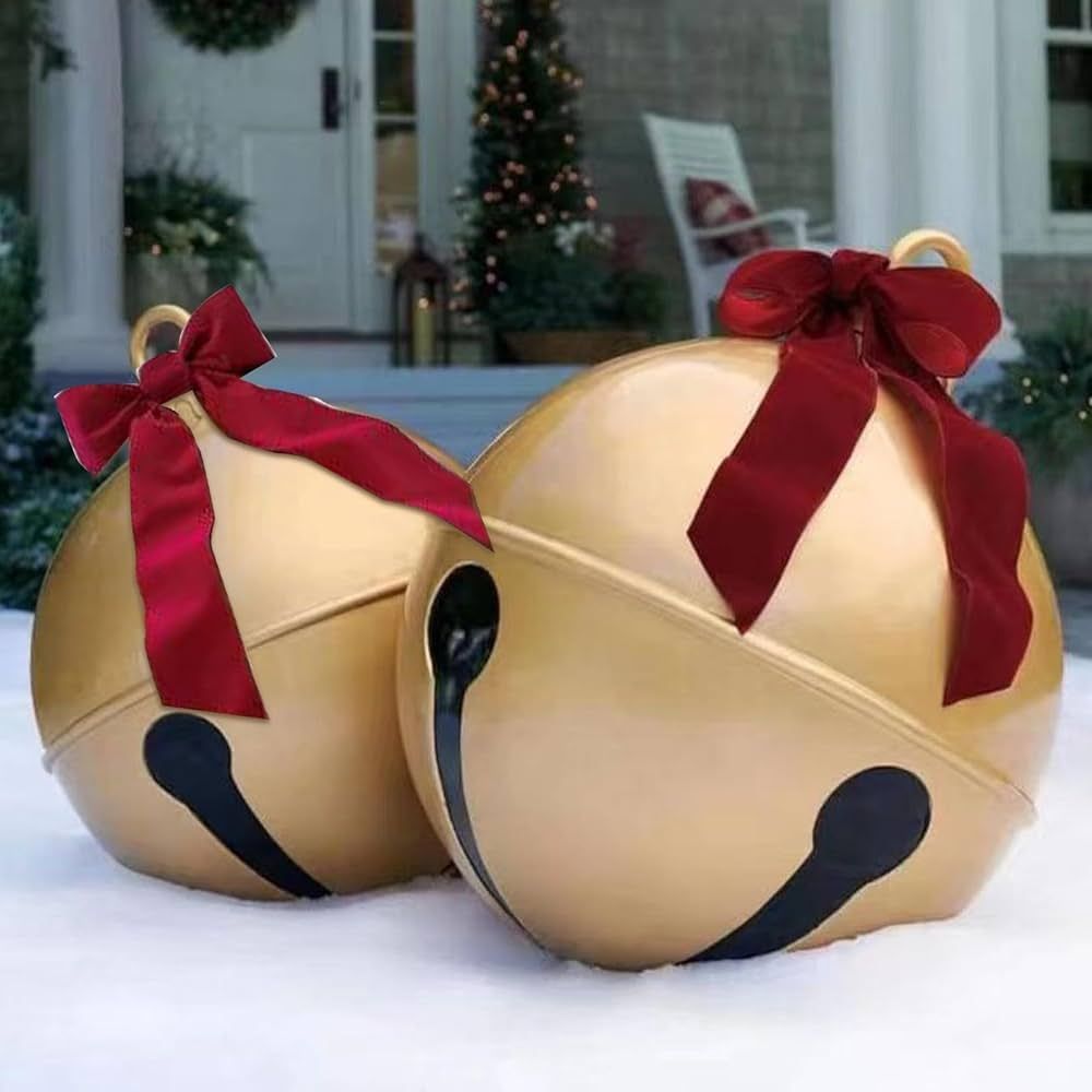 Cascabeles Gigantes De Navidad 2PCS, Large Christmas Bells, Giant Jingle Bell, Bell Shape Inflatable | Amazon (US)