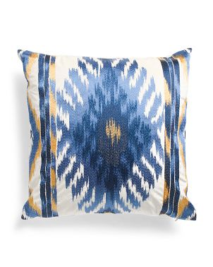 22x22 Velvet Pillow With Embroidery | TJ Maxx