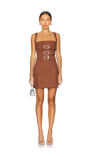 Cindy Mini Dress in Rust | Revolve Clothing (Global)