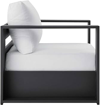 Modway Tahoe Aluminum 4-Piece Outdoor Patio Set in Gray White | Amazon (US)