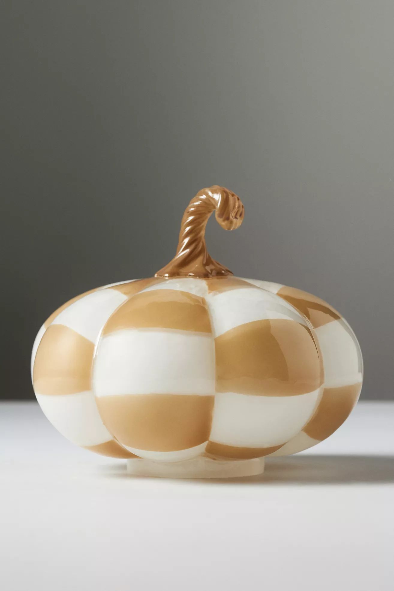 Checkered Glass Pumpkin Decorative Object | Anthropologie (US)