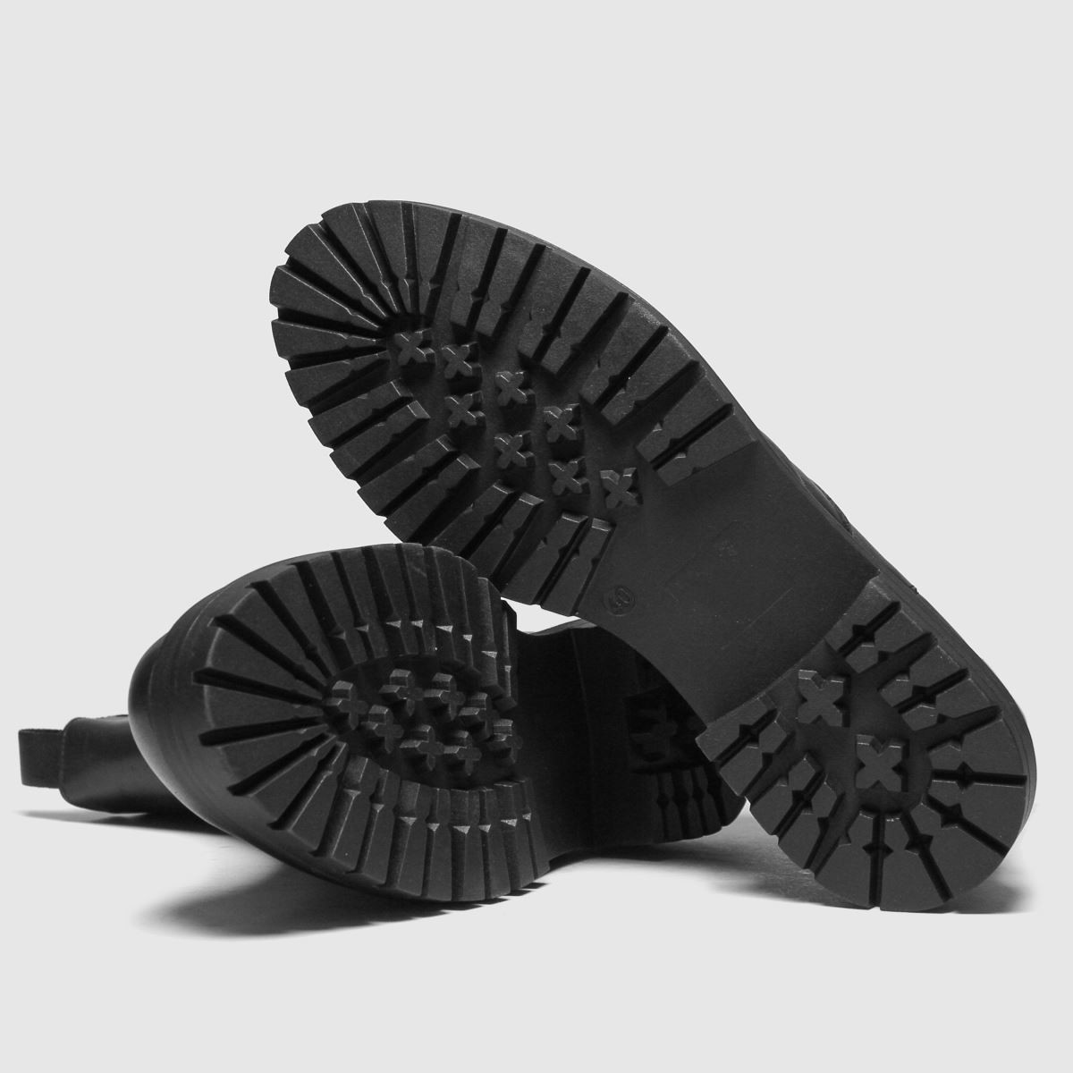 schuh black alana padded leather chunky boots | Schuh Ireland